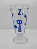 Sundae glass with polka dots