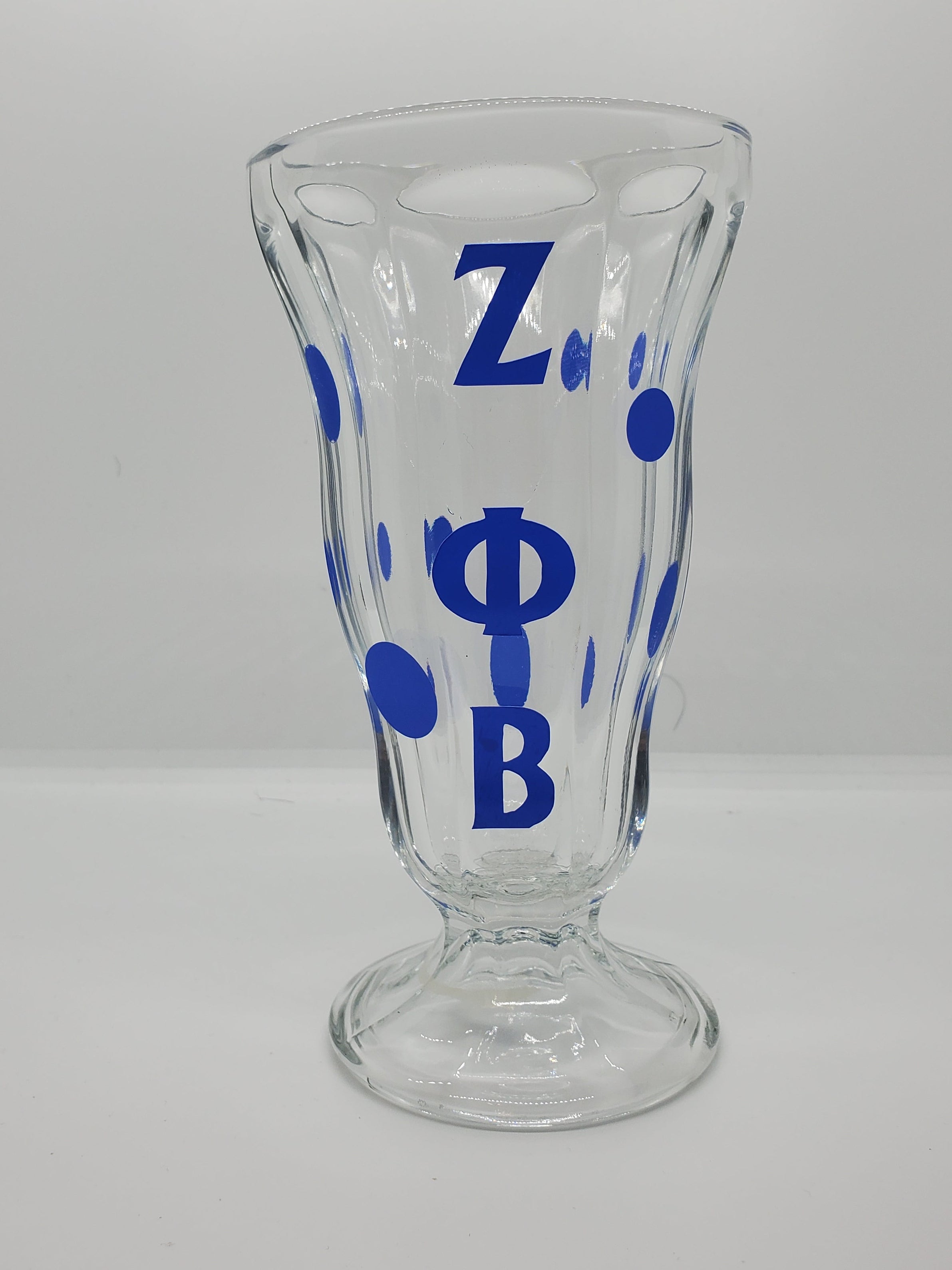 Sundae glass with polka dots