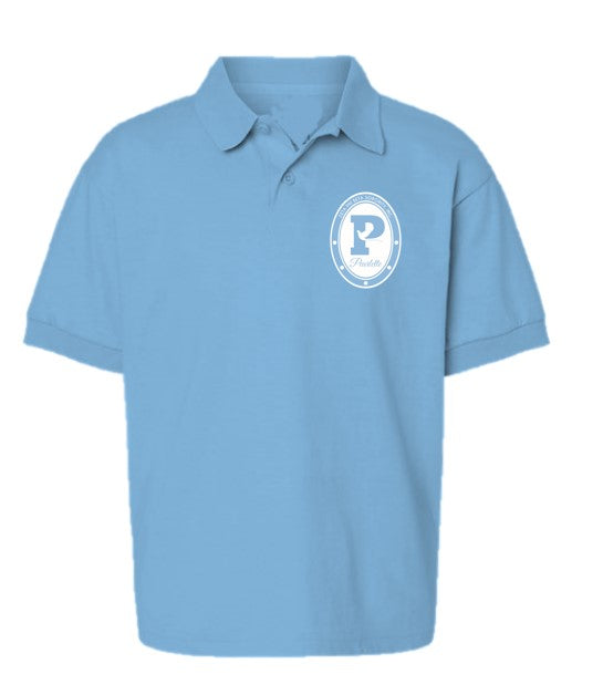 Harriton Pearlette Polo with Embroidered patch (Youth Medium/Discontinued)
