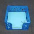Sticky note holder with rose cutouts