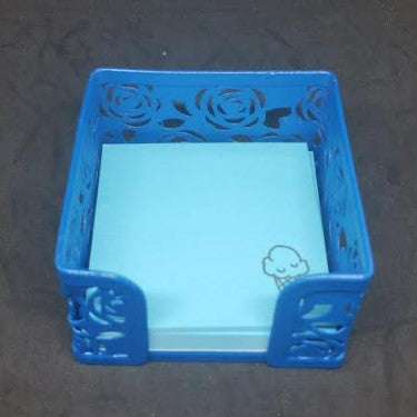 Sticky note holder with rose cutouts