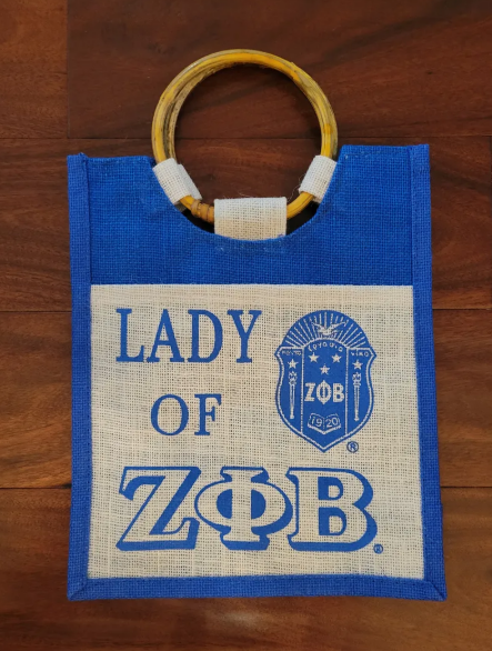 Lady of Zeta Jute Tote