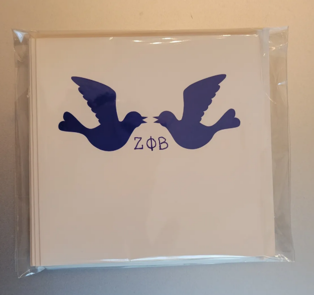 White Square Dove Note Cards (4.75 in x 4.5 in)
