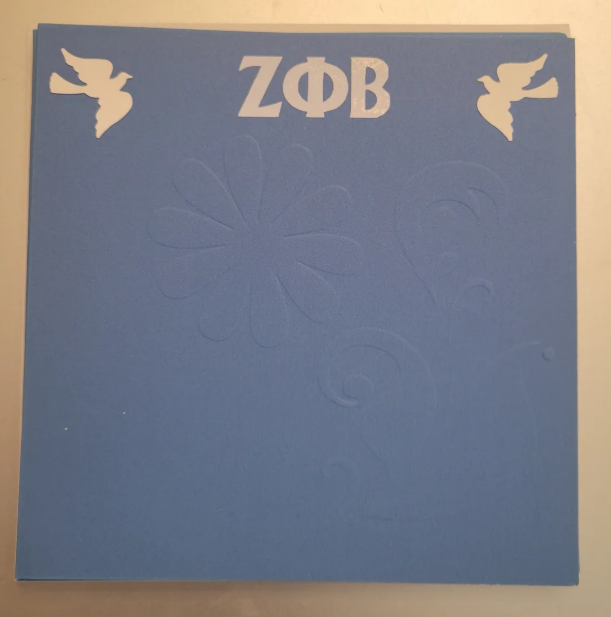 Blue Note Cards with Double Dove (5.5 in x 5.5 in) (Copy)