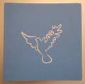 Blue Note Cards with Zeta Dove (5.5 in x 5.5 in)
