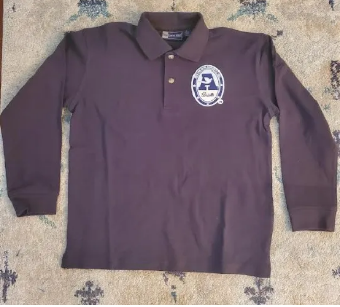 Long-Sleeve Amicette Polo with Embroidered Patch