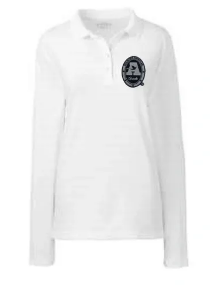 Long-Sleeve Amicette Polo with Embroidered Patch