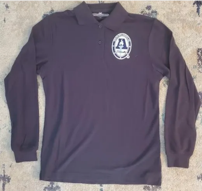 Long- Sleeve Archonette Polo with Embroidered Patch