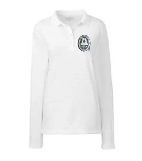 Long- Sleeve Archonette Polo with Embroidered Patch