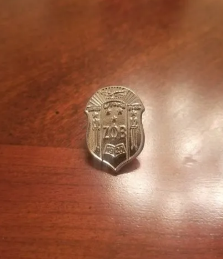 Silver Shield Lapel Pin