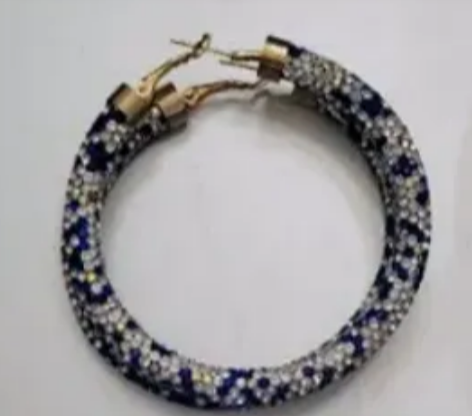 Large Rhinestone Hoops