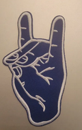 Blue Hand Sign Patch