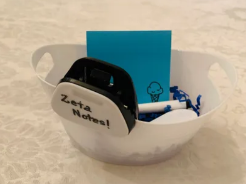 White Stationary Gift Basket