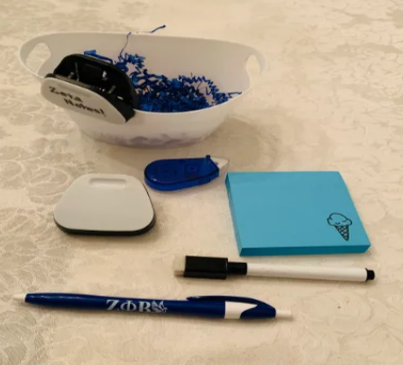 White Stationary Gift Basket