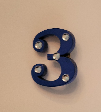 Numbers lapel pin