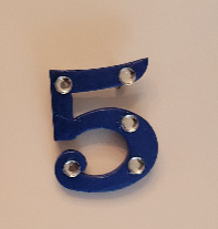 Numbers lapel pin