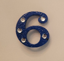 Numbers lapel pin