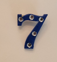 Numbers lapel pin