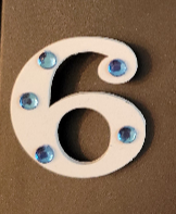 Numbers lapel pin