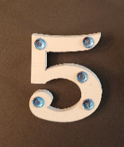 Numbers lapel pin