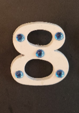 Numbers lapel pin