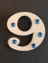 Numbers lapel pin