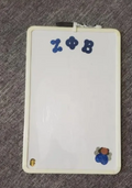 Large Zeta dry erase board (Slightly discolored plastic edge)