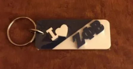 I Love/ZPB Keychain