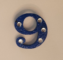 Numbers lapel pin