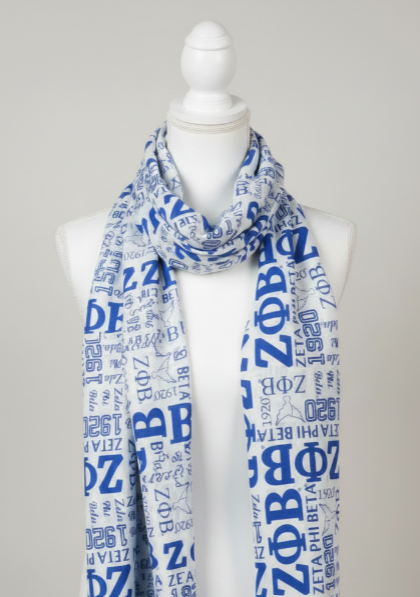 Zeta Print Silk Scarf