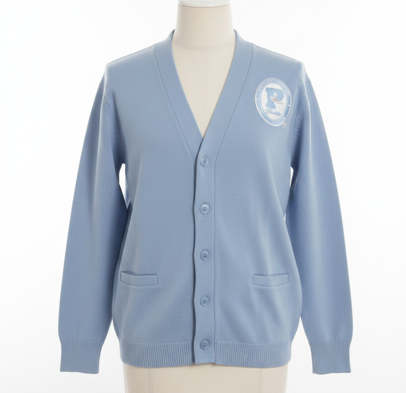 Pearlette Cardigan with Embroidered Patch