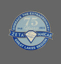 Great Lakes Region 75 yrs Amicae lapel pin