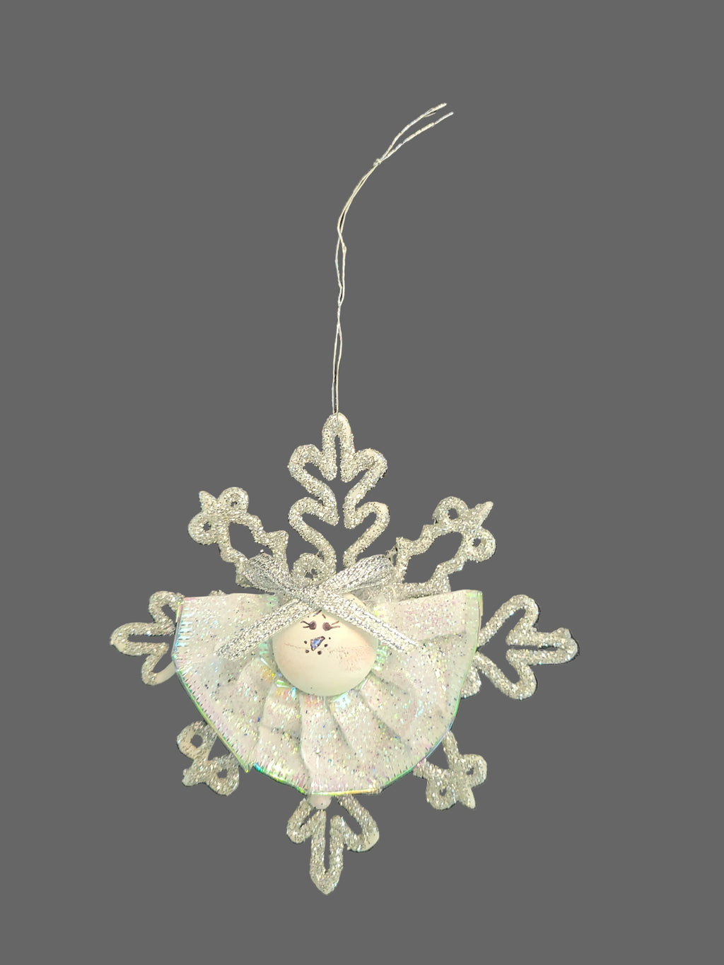 Glitter snowflake ornament