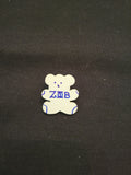 Zeta Bear lapel pin