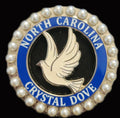 North Carolina Crystal Dove lapel pin