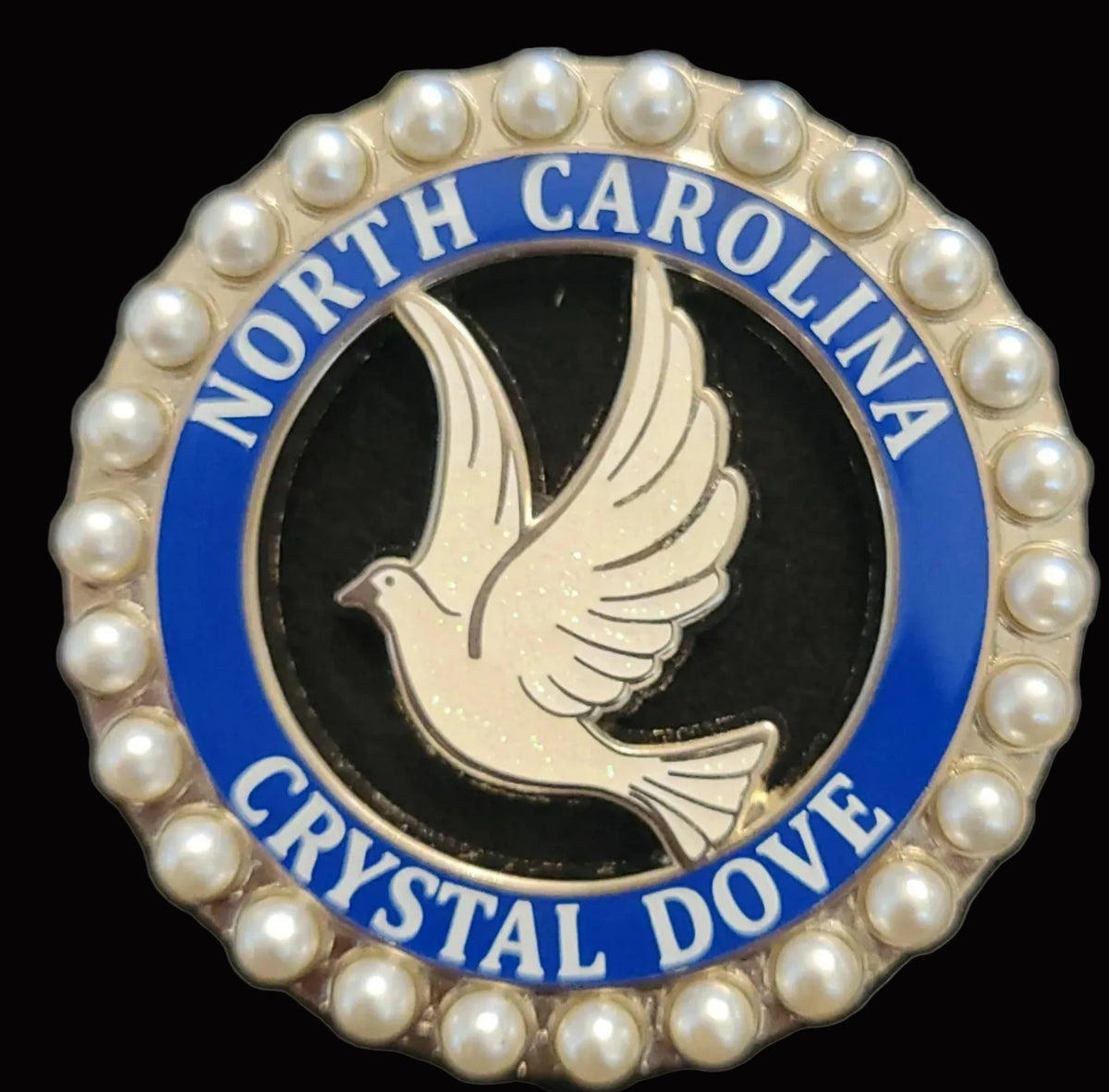 North Carolina Crystal Dove lapel pin
