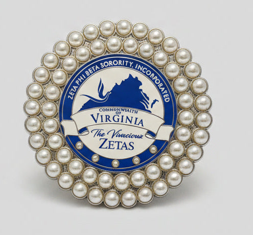 Virginia Vivacious Zetas lapel pin