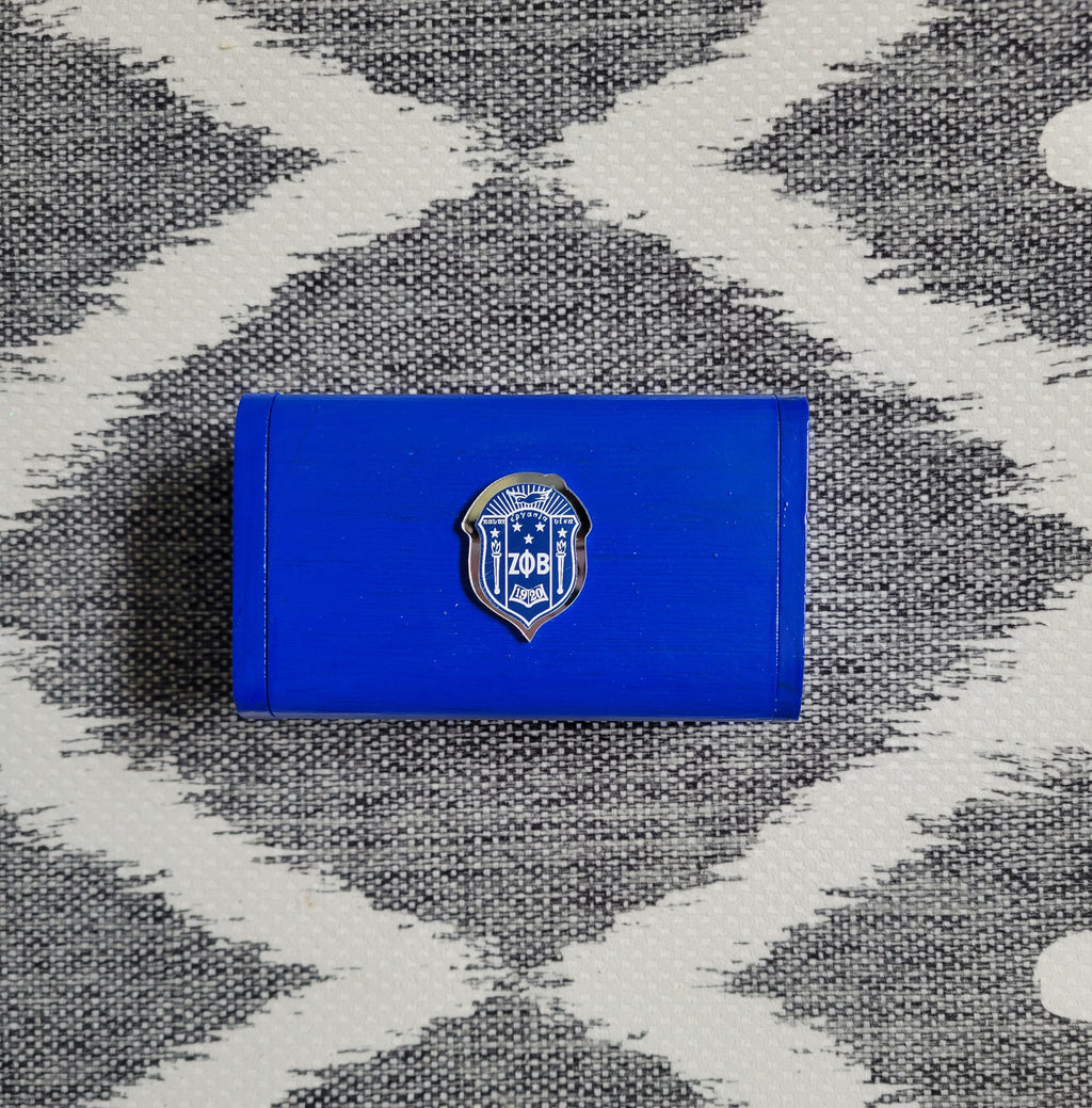 Zeta shield flip top jewelry box
