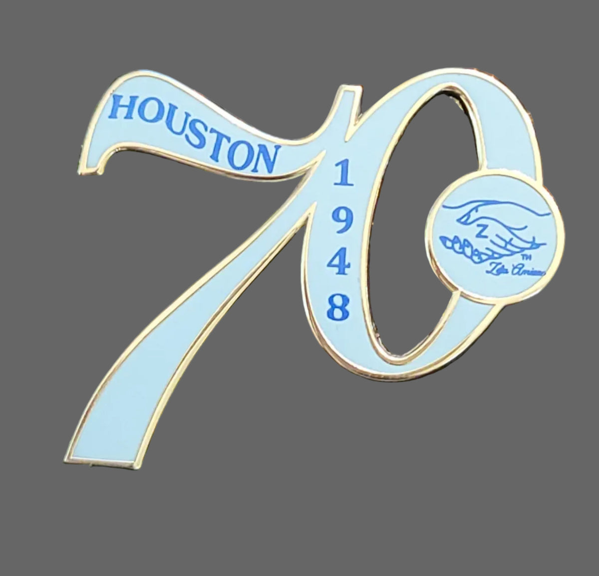 Houston Amicae 70th lapel pin