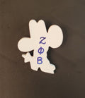 Zeta boots and hat lapel pin