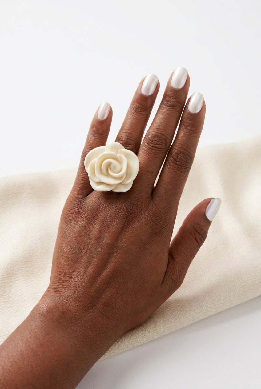 Plastic rose ring