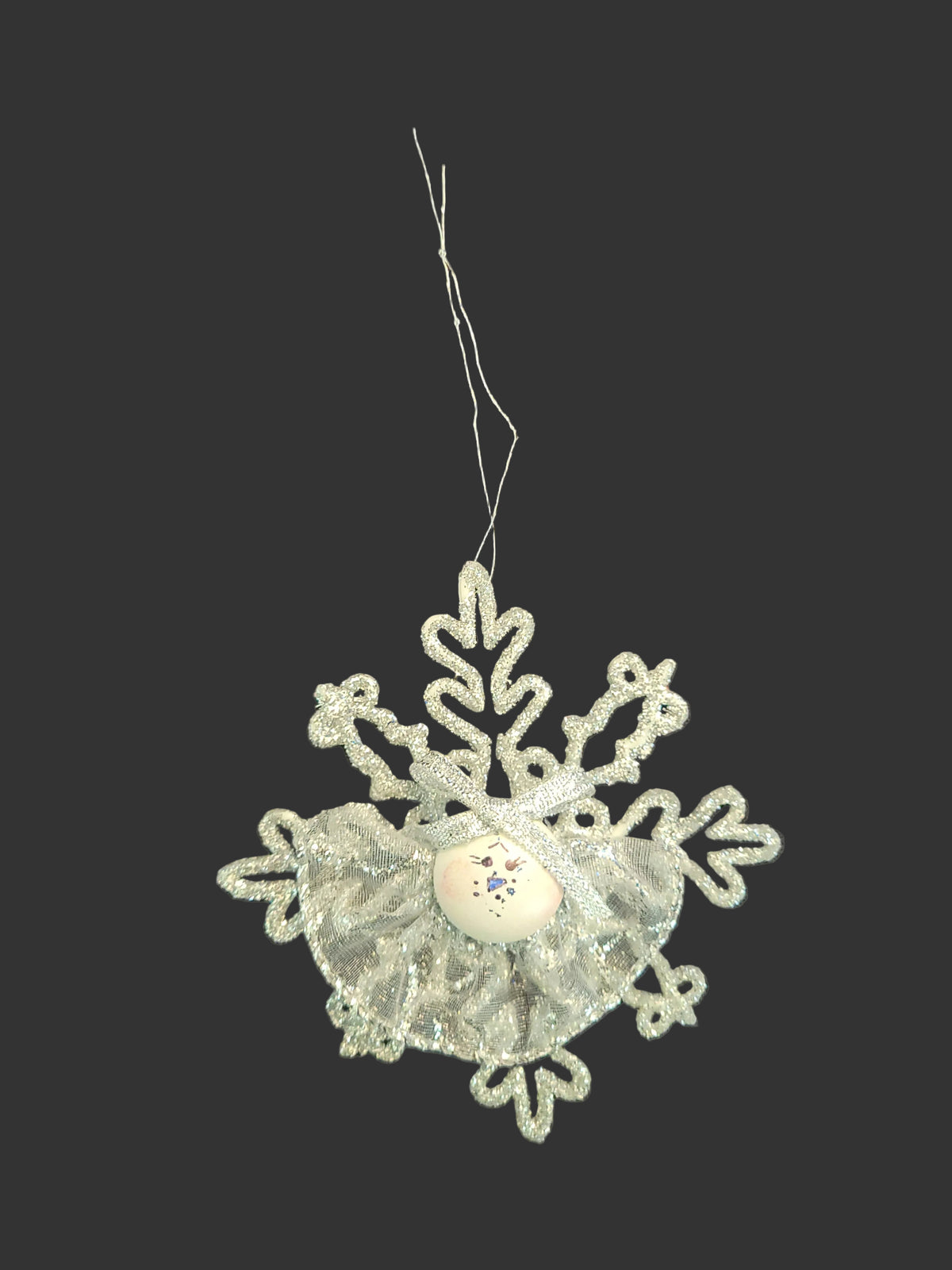 Glitter snowflake ornament