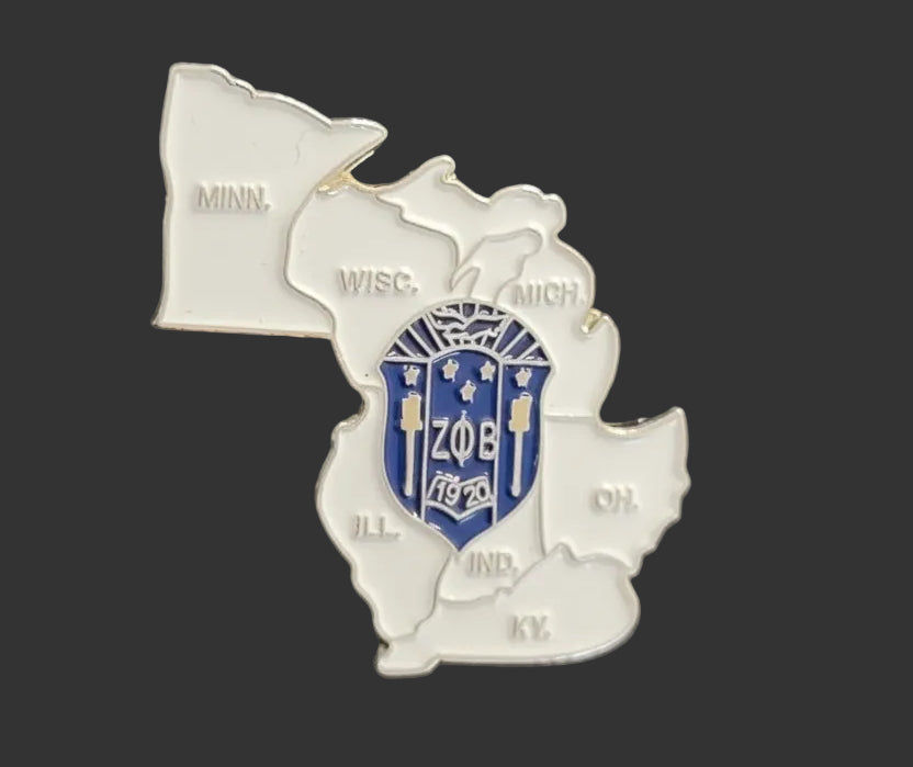 Great Lakes states lapel pin
