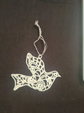 Embroidered dove ornament