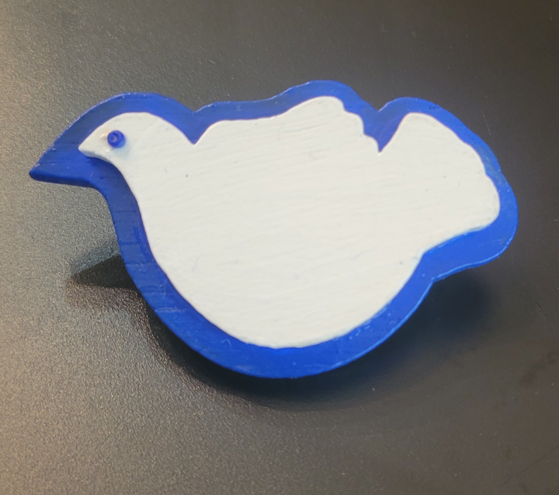 Wooden dove lapel pin
