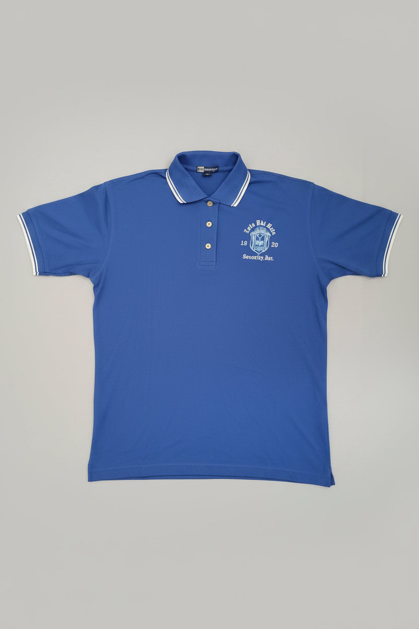 Royal striped-collar cotton polo (Discontinued)
