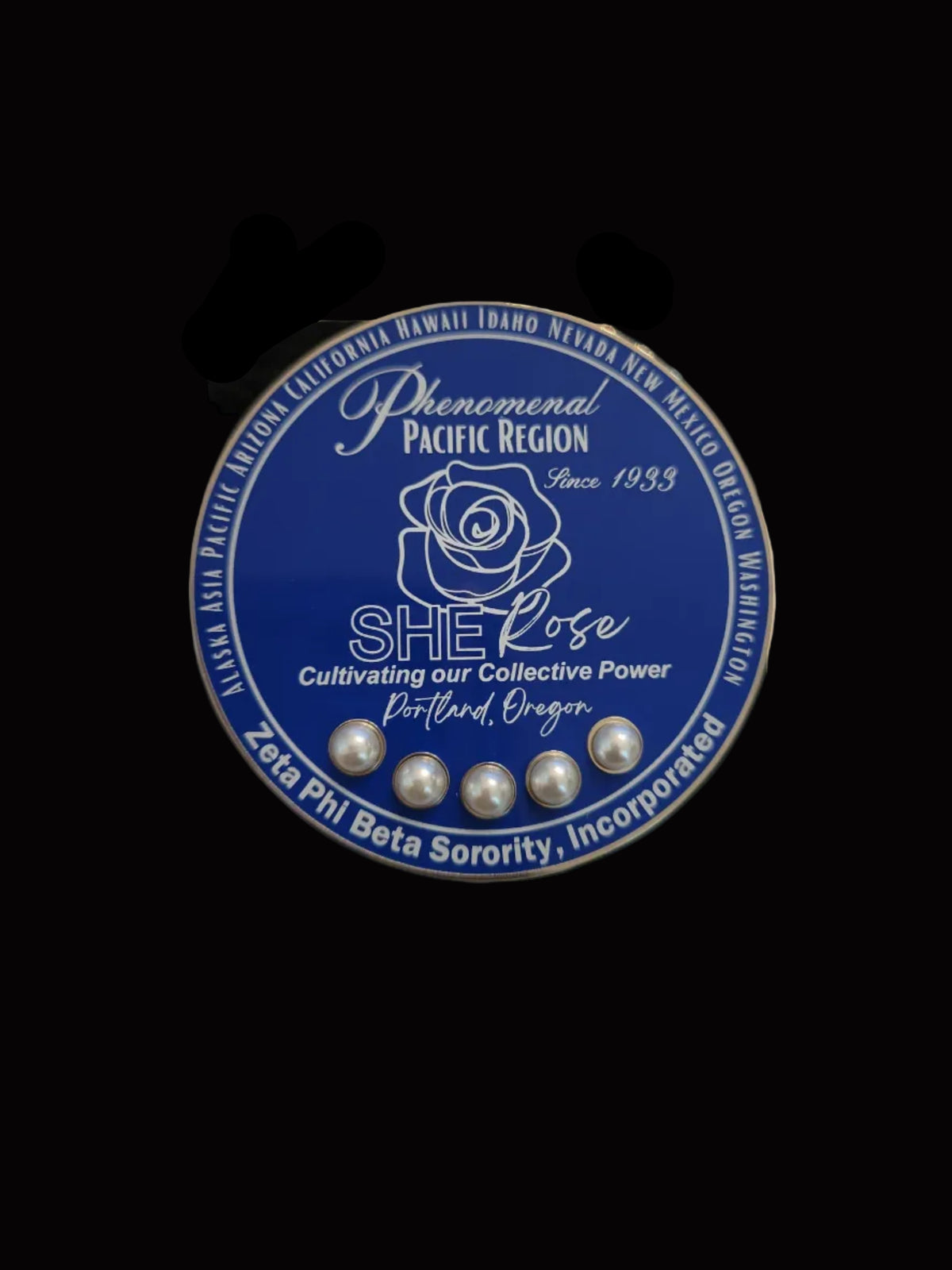 Pacific Region SHE Rose lapel pin
