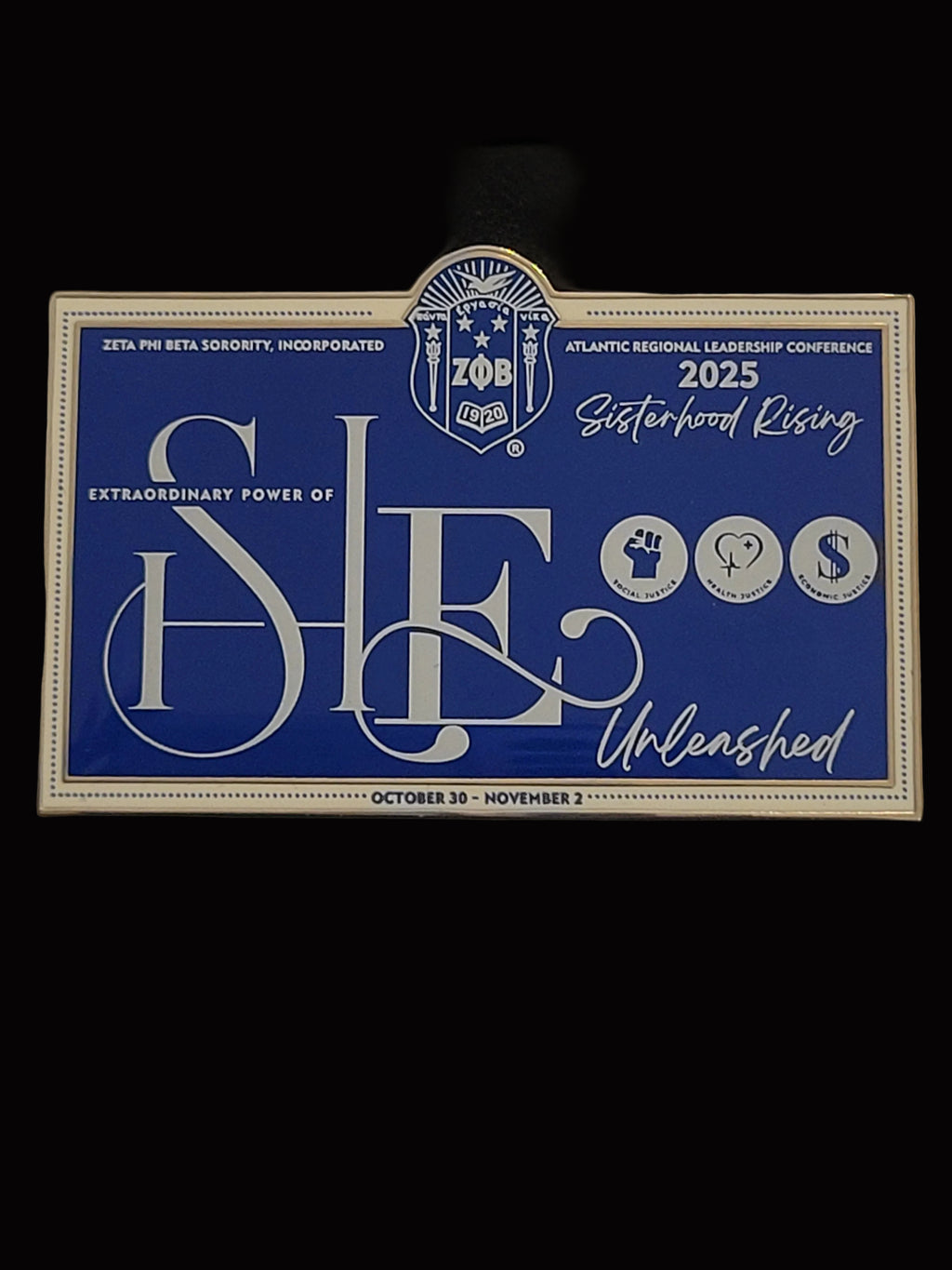 Atlantic Region Extraordinary power of SHE lapel pin
