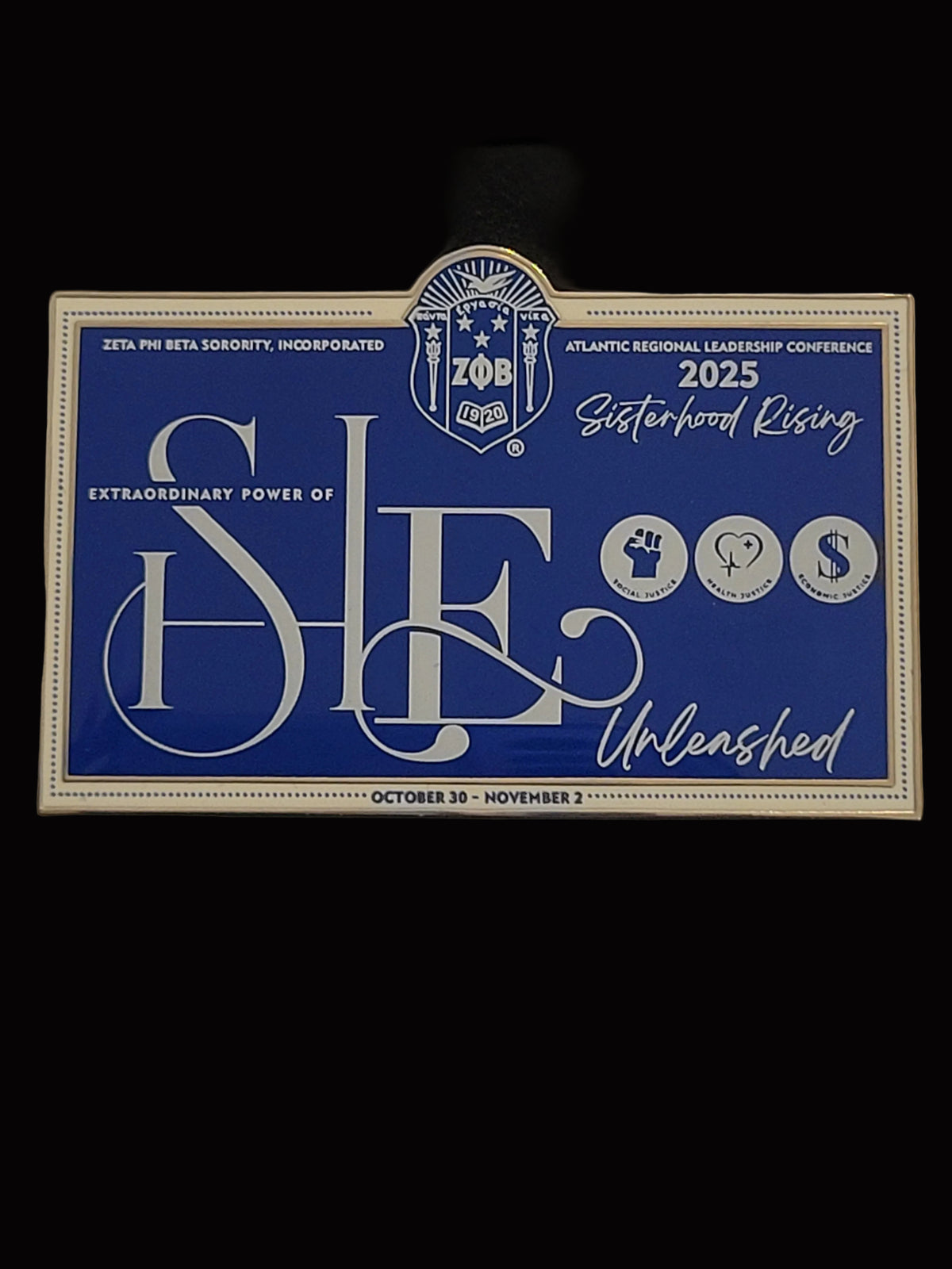 Atlantic Region Extraordinary power of SHE lapel pin