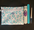 Amicae cheetah print cosmetic bag